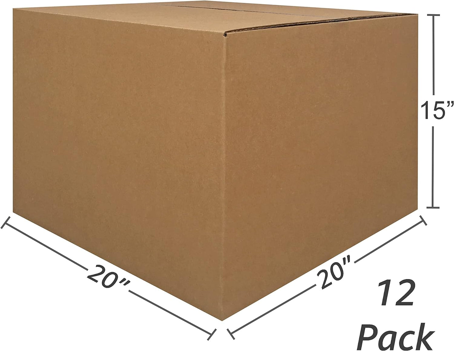 BOX USA Moving Boxes Medium 13"L x 10"W x 13"H, 25-Pack